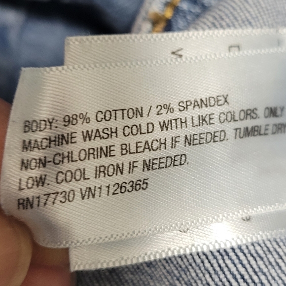 AVA & VIV Wide-Leg.Crop High-Rise Relaxed Hip & Thigh Blue Jeans SZ 22 - Picture 10 of 10